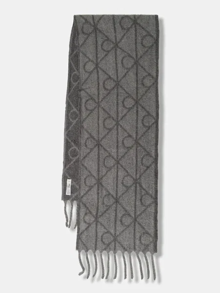 Sál Calvin Klein Emblem Aop Brushed szürke