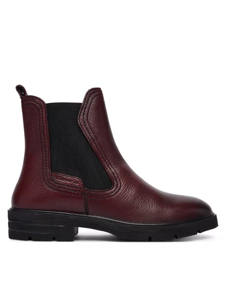 Gležnjarji Chelsea Tamaris Bordo rdeča