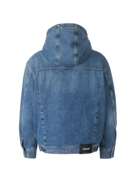 Geacă de blugi Off-white cu glugă alb
