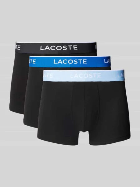 Obcisłe bokserki z elastycznym z logo w zestawie 3 szt. Lacoste czarne