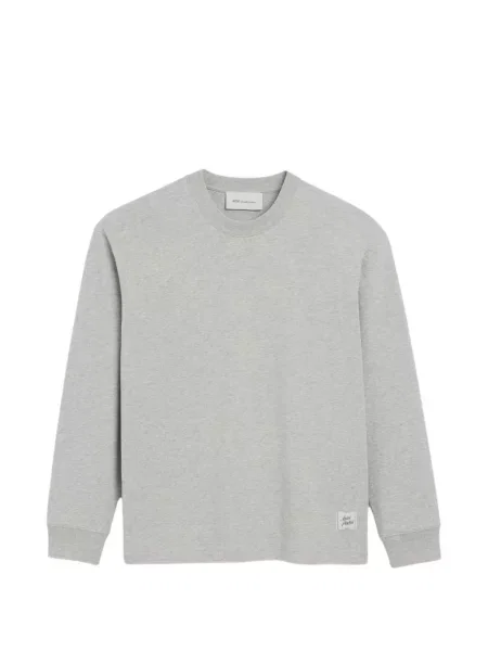 Lung tricou Ami Paris cu autograf gri