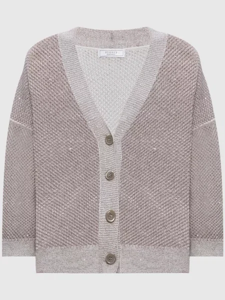 Кардиган з паєтками Peserico бежевий