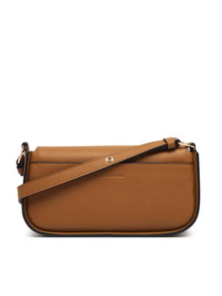Karl Lagerfeld crossbody kabelka dámska kožená K/SIGNATURE hnedá