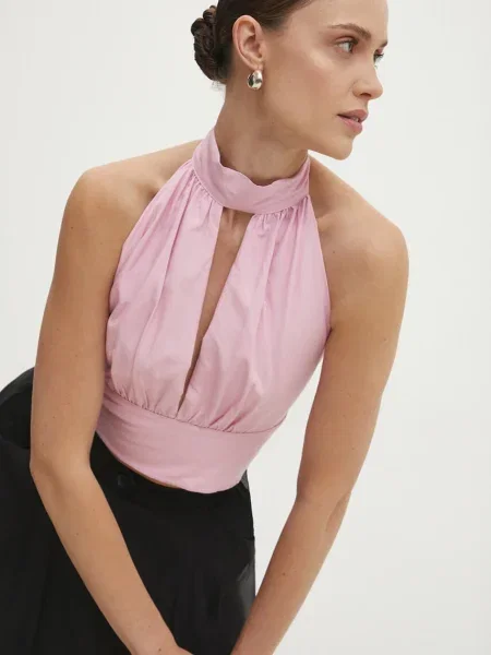Ленена блуза Answear Lab розово
