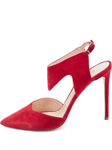 Pantofi cu toc Nicholas Kirkwood din piele de căprioară slingback roz