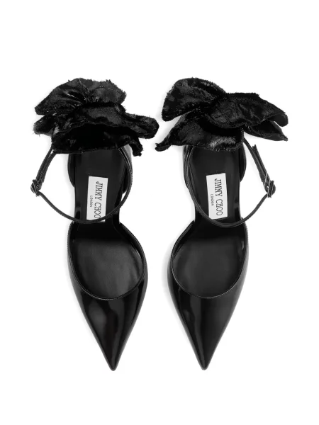 Pantofi cu toc Jimmy Choo cu funde negru