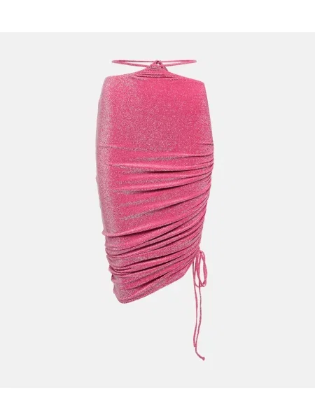 Fustă midi Bananhot până la genunchi roz