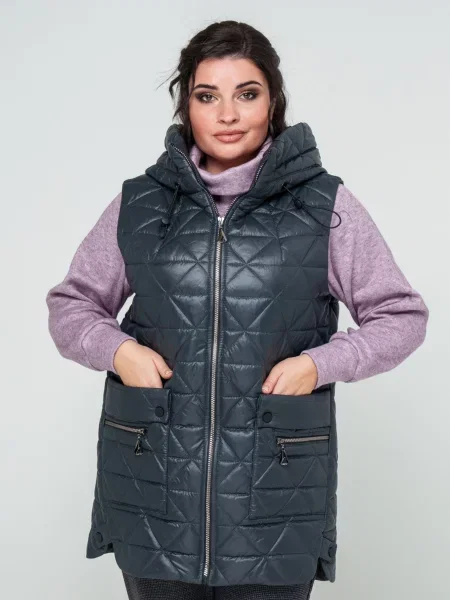 Жилет з утеплювачем All Posa темно-синій синій