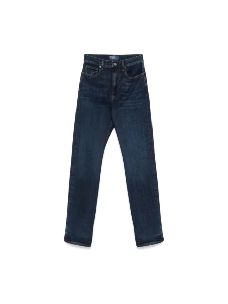 Jeansy Polo Ralph Lauren z wysoką talią niebieskie