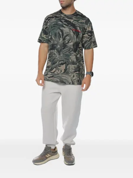 Tricou Just Cavalli cu model camuflaj verde