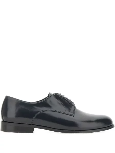 Pantofi derby Duca Heritage cu șireturi din piele albastru