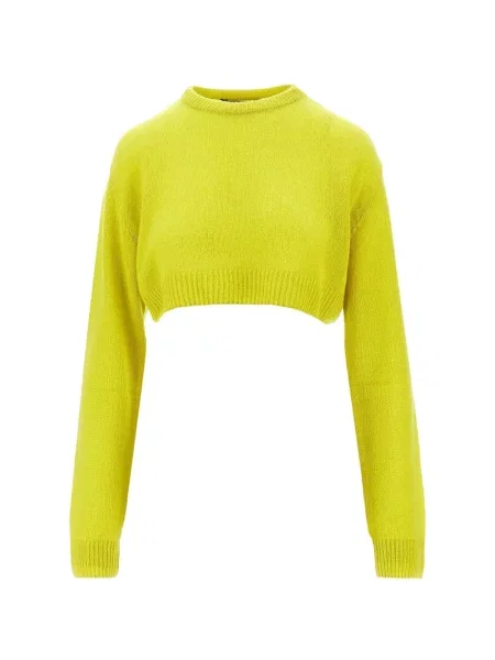 Топ Balenciaga с кръгло деколте жълто