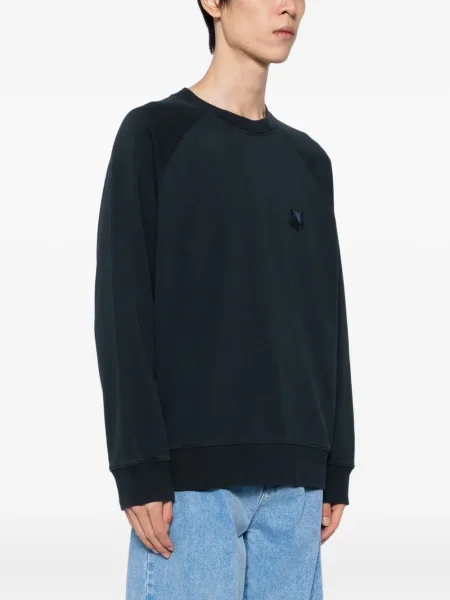 Hanorac Maison Kitsune cu broderie albastru