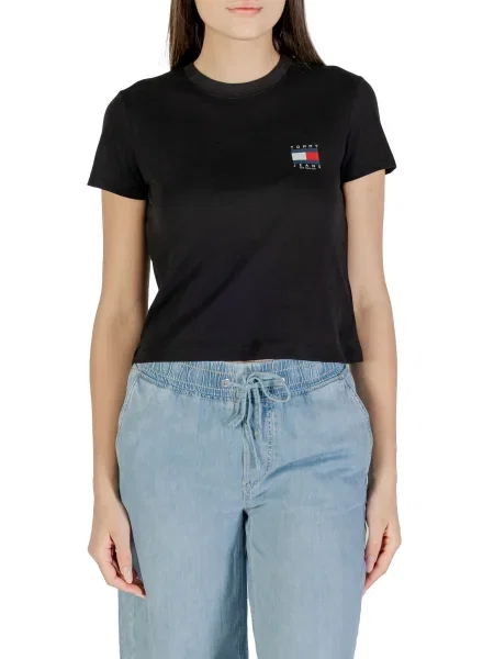 Majica Tommy Hilfiger Jeans črna