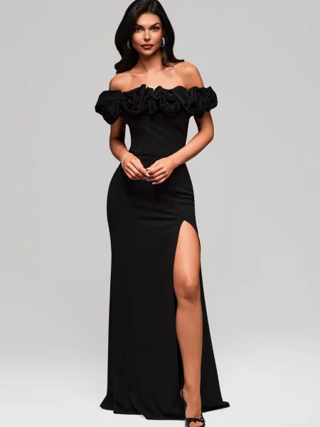 Rochie de seară Edoti de costum negru