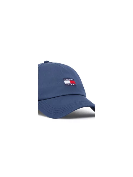 Tommy Jeans Kapa HERITAGE mornarska / safir / rdeča bela