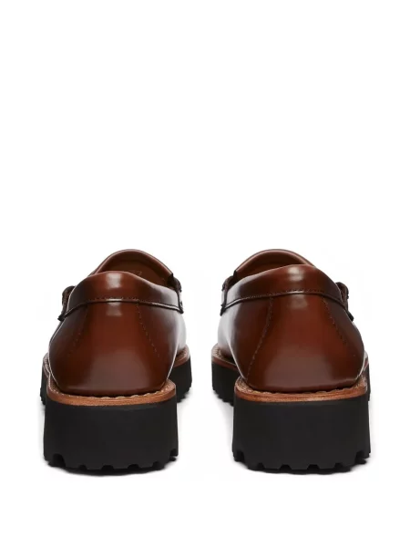 Pantofi loafer G.h.bass cu franjuri din piele maro