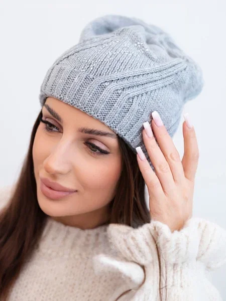 Căciulă Kesi de cristal gri