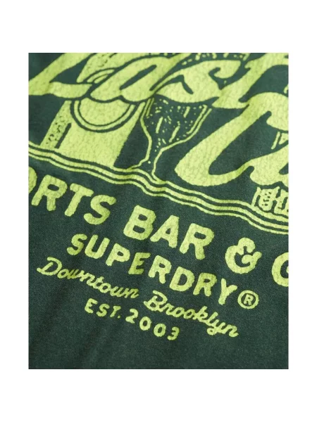 Luźna koszulka Superdry Local Business zielona