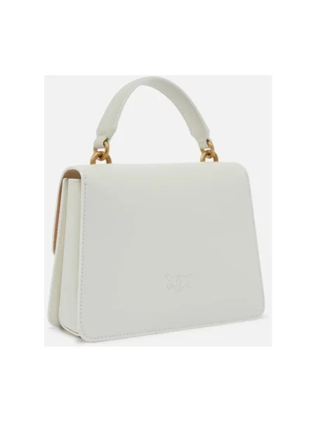 Torebka crossbody Pinko skórzana beżowa