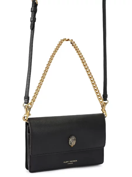 Kurt Geiger London crossbody kabelka dámska kožená SLOANE čierna