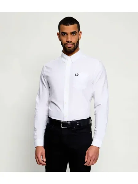 Cămașă FRED PERRY Oxford Shirt White M alb