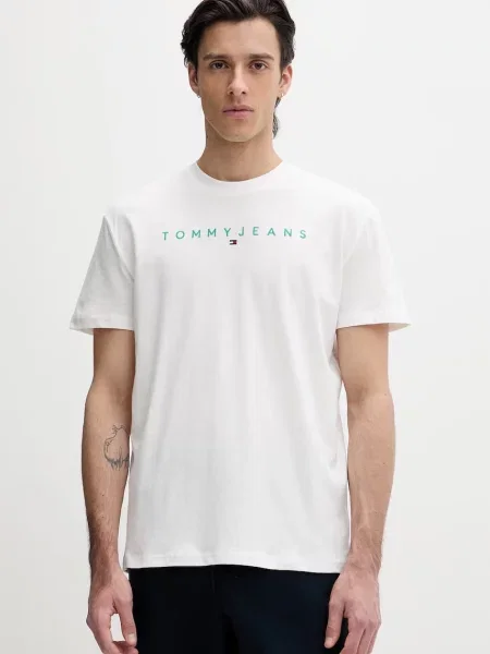 Tommy Jeans tričko pánske biela