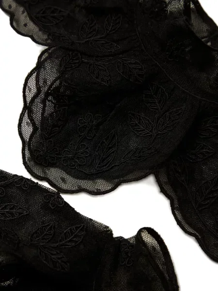 Mănuși Twinset cu broderie negru