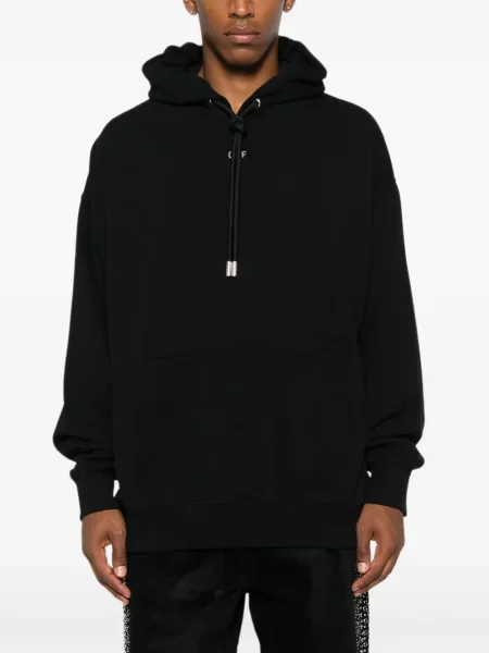 Mikina s kapucí Off-white bílá