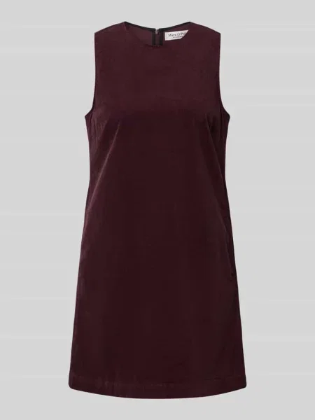 Sukienka etui o lekko rozkloszowanym kroju z mieszanki bawełny Marc O'polo bordowa