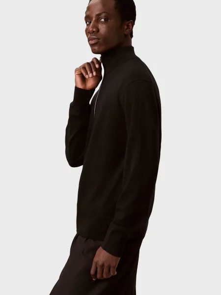 Шерстяной кардиган Calvin Klein черный