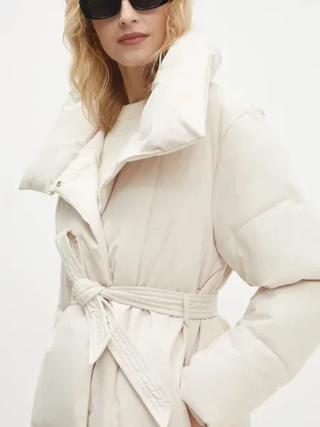 Куртка Answear.LAB зимова oversize бежевий