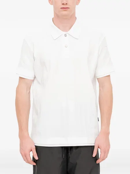 Tricou polo Juun.j tricotate alb