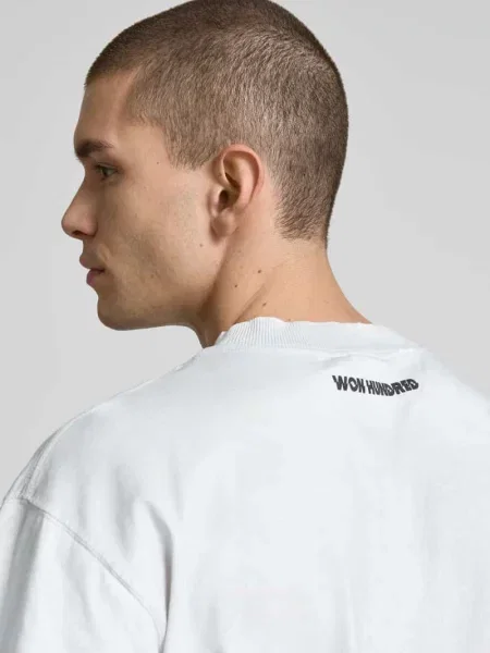 Oversized t-shirt z bawełny ekologicznej Won Hundred biała