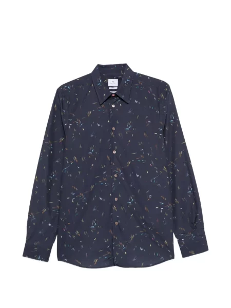 Lung cămașă Ps Paul Smith cu imagine albastru