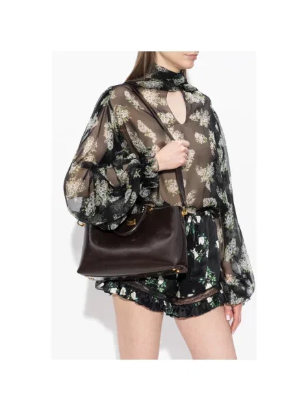 Torebka Dolce And Gabbana skórzana brązowa