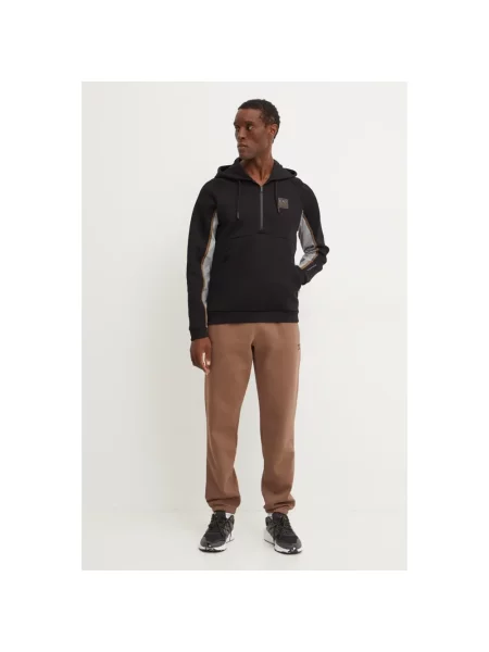 Emporio Armani bluza z kapturem wzorzysta czarny