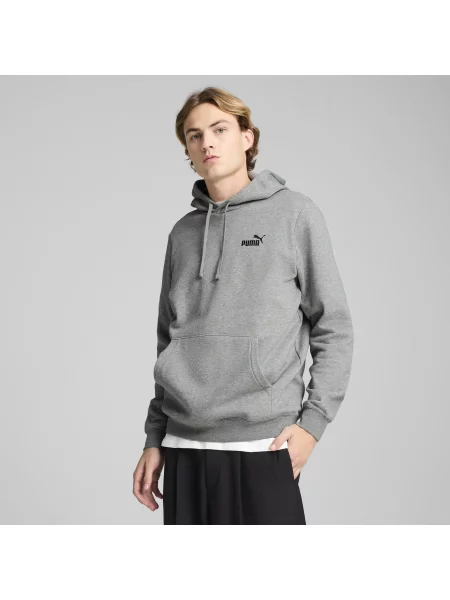PUMA bluza z kapturem Essentials z małym logo No. 1 Odzież Medium Heather S szary