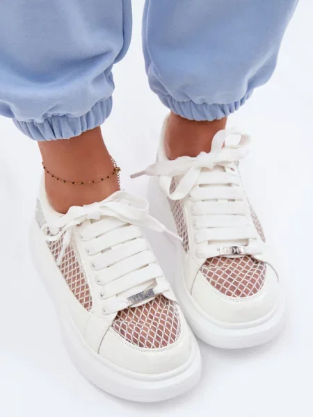 Kožené tenisky Goe bílé