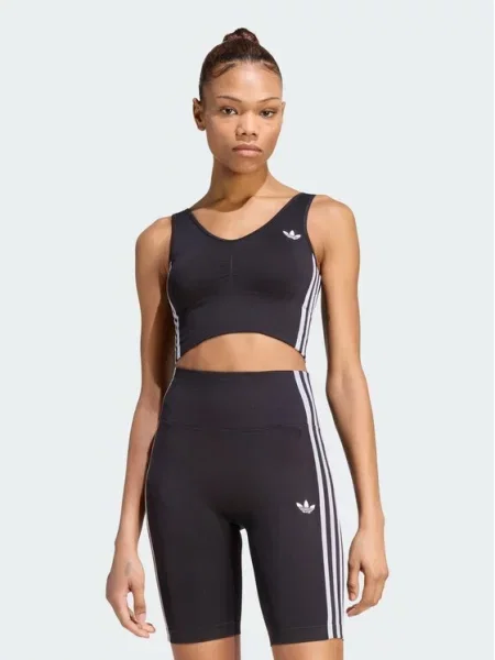 Adidas Sutien sport Essentials 3 Stripes Seamless Bralette negru
