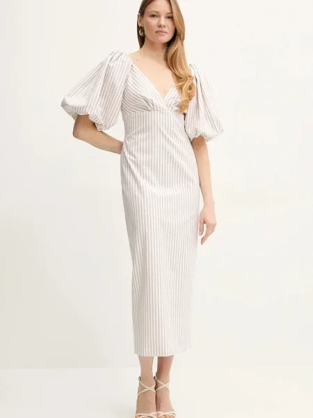 Luisa Spagnoli rochie din maxi drept alb