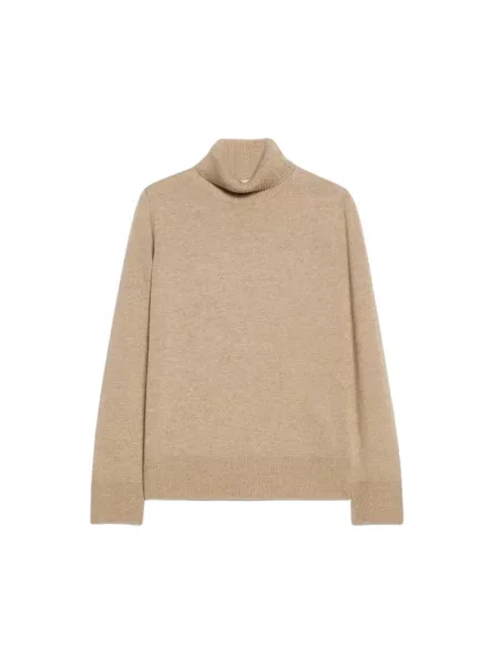 Sweter z golfem Pennyblack wełniany beżowy
