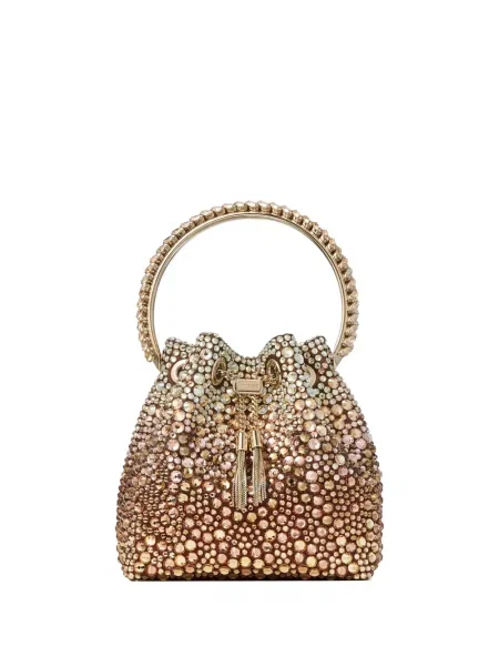 Křišťálová mini kabelka Jimmy Choo zlatá