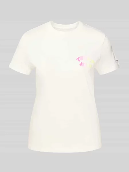 Męski t-shirt o kroju regular fit z czystej bawełny model BUBBLE' Tommy Jeans biała