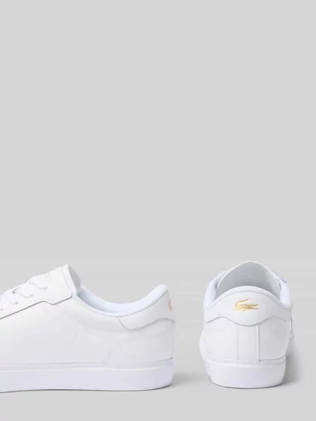 Sneakersy z naturalnej skóry bydlęcej Lacoste białe