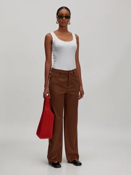EDITED Pantaloni Celina / închis maro