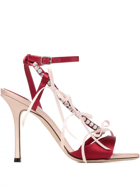 Sandale Jimmy Choo de cristal roșu