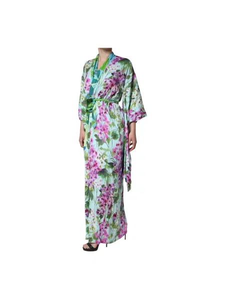 Jedwabna sukienka maxi Dolce And Gabbana