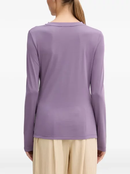 Lung tricou Sisley cu volane violet