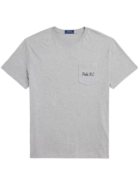 Siuvinėtos zomšinės pledinės maudymosi kelnaitės Polo Ralph Lauren mėlyna